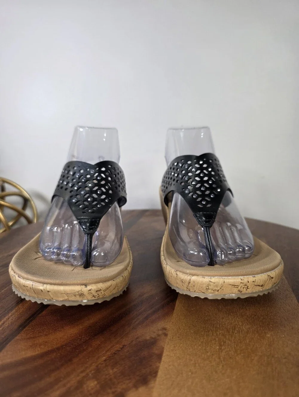 Skechers Cali Beverlee Pier Stroll Wedge Sandals Black Size 10 Like New